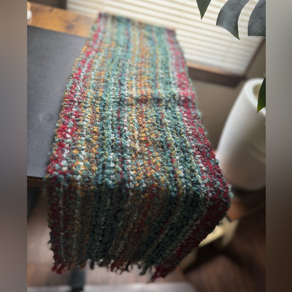 100% Baby Alpaca rainbow scarf. Soft, light and about 6ft+ of comfort. - Picture 3 of 7